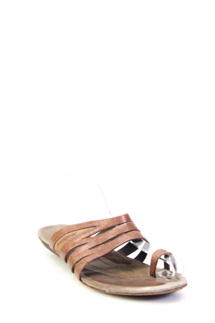 Patagonia Womens Leather Strappy Flat Sandals Brown Size 7