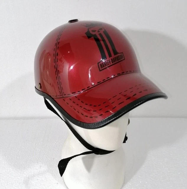 Motorcycle Helmet Baseball Cap Style fiberglass custom Helmet Bike candy red  #1