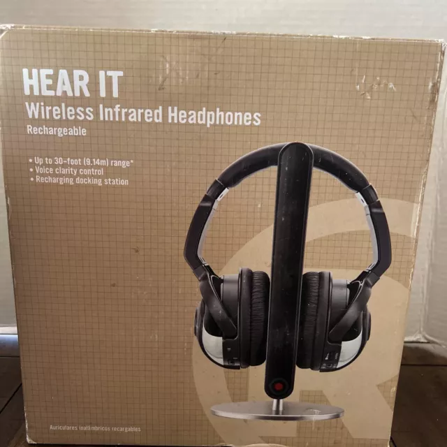 HC Radio Shack Rechargeable Wireless Headphones Technology Plus 3300280 Vintage