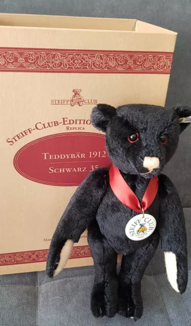 STEIFF TEDDY    Limitierte Auflage  REPLICA 1912  NEU SCHWARZ  35CM