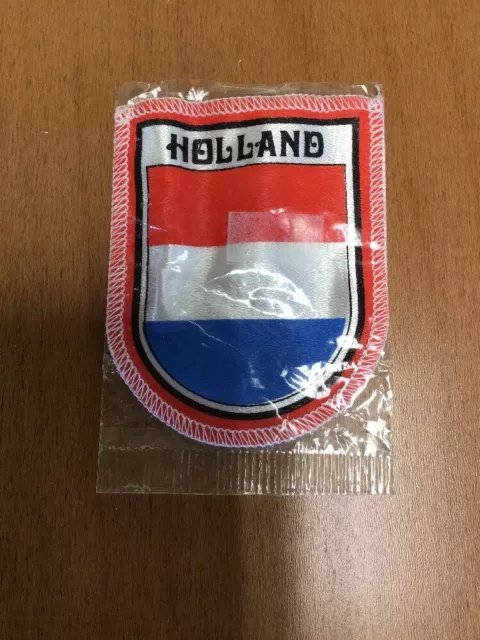 NIP Holland Netherlands Flag Red White Blue Tricolor Dutch Souvenir Patch Badge