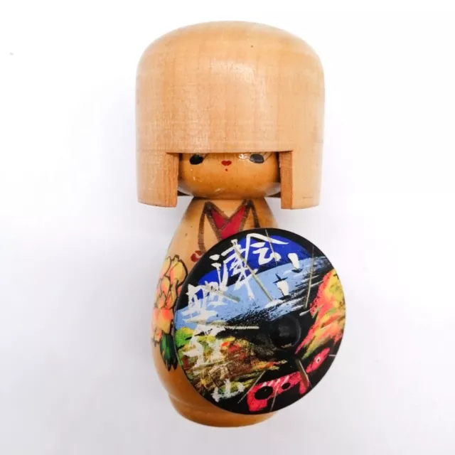 13cm Japanese Creative KOKESHI Doll Vintage SOSAKU Hand Painted Interior KOB282