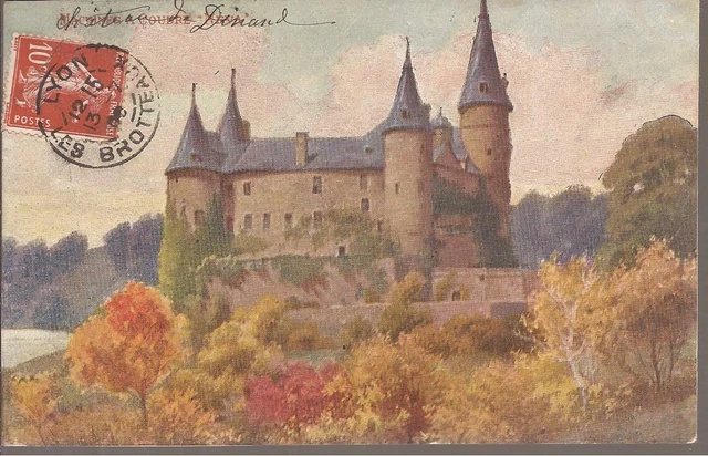 CPA 35 LE CHATEAU DE DINARD...COULEUR..ECRITE.EN 1908 TBE (ref 49)