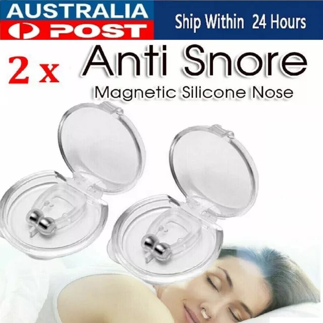 NEW Anti Snore Magnetic Silicone Nose Clip Stop Snoring Apnea Aid Device Stopper