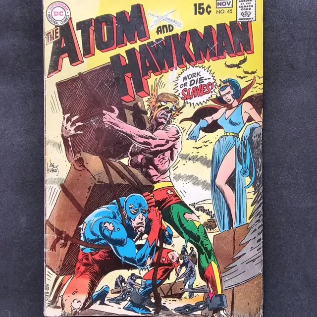 Atom And Hawkman #45 1969 DC Comics Key Final Issue Silver Age Reader Copy Fair