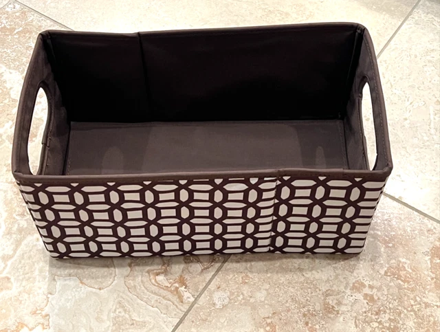 Pottery Barn Teen ~ Geo Storage Bin In Brown ~ Sold Out Everywhere