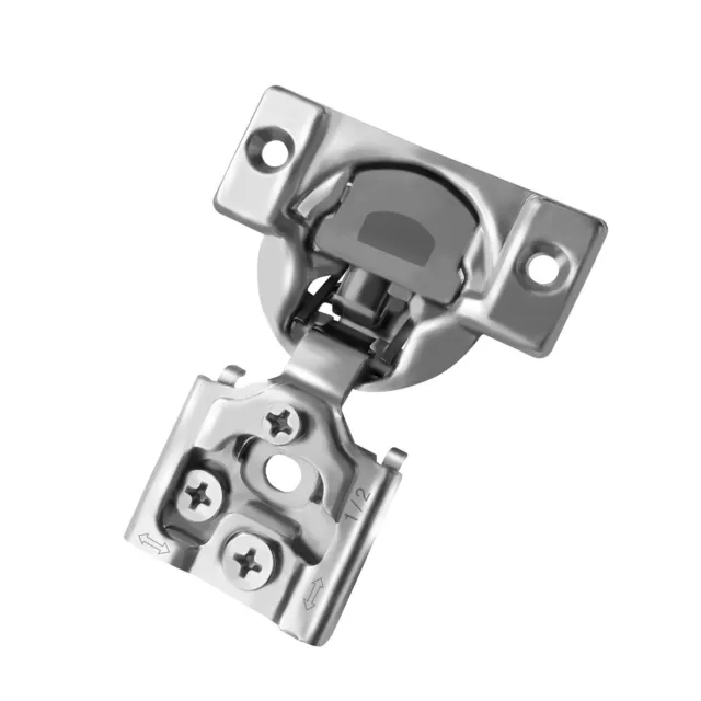 (10 Pieces) 1/2" Overlay Soft Closing Face Frame Cabinet Door Hinges with Screws