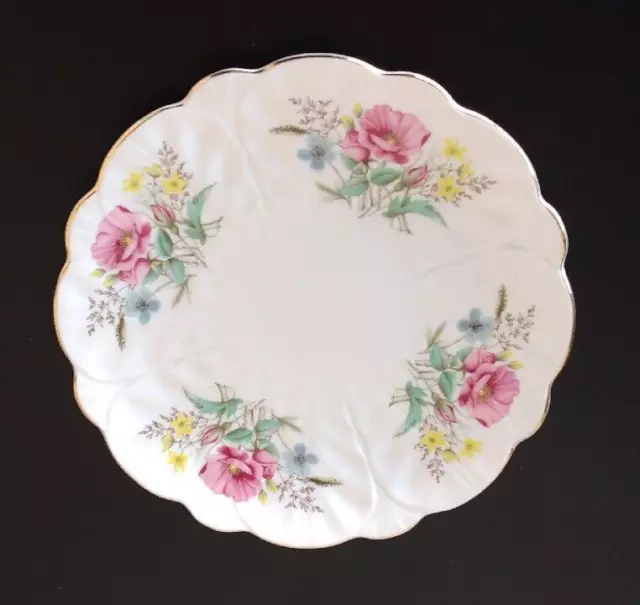 Aynsley - Fine Bone China 9" Pink Floral Plate - England