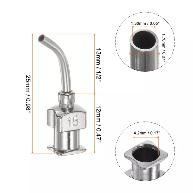 12pcs Dispensing Needles 15G 1/2" SUS304 Blunt Tip Bent Needles with Luer Lock 2