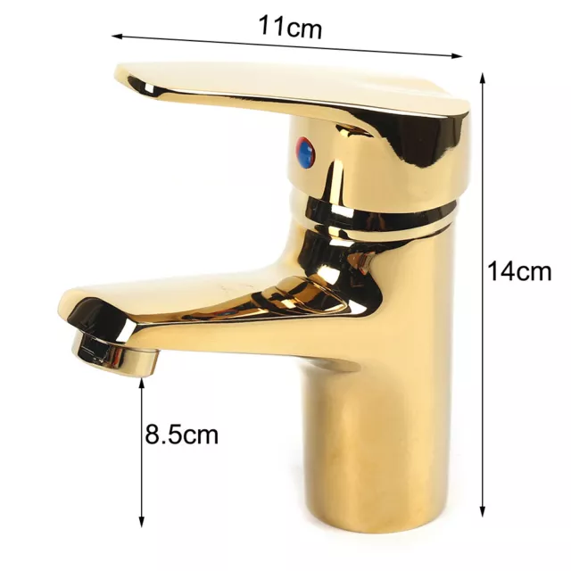 Gold Waschtischarmatur Wasserhahn  Mischbatterie Einhebelmischer Basin Faucet 3