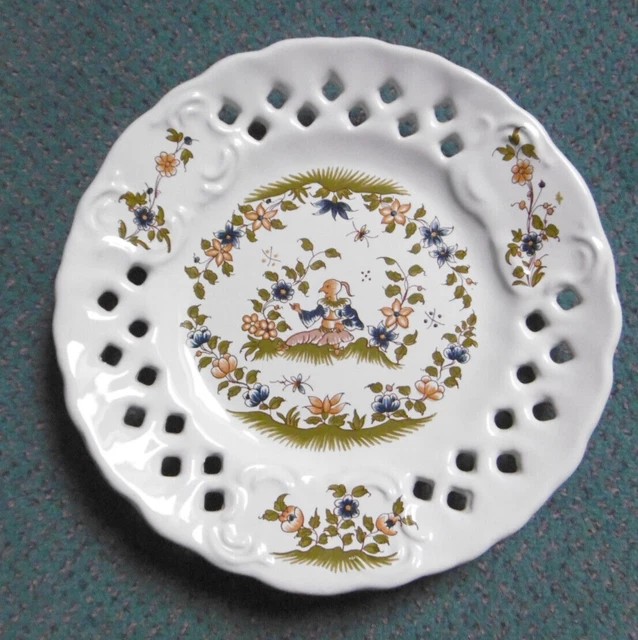 Lot 3 Assiettes à Dessert Villeroy & Boch Vieux Strasbourg, 21 Cm, Motif Fleur, état TB