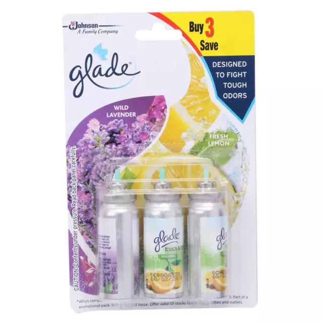 Glade Touch & Fresh Désodorisant Aérosol pour Salle de Bain Recharge 12 ml...