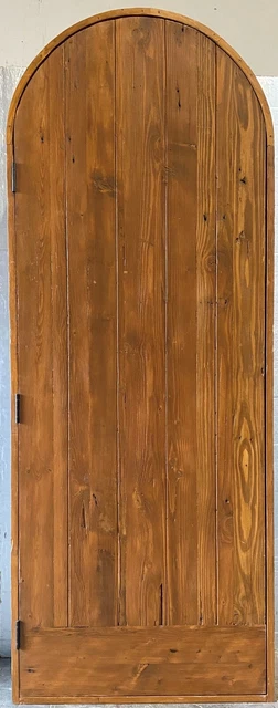 Rustic reclaimed lumber arched door solid wood story book castle winery hardware 2