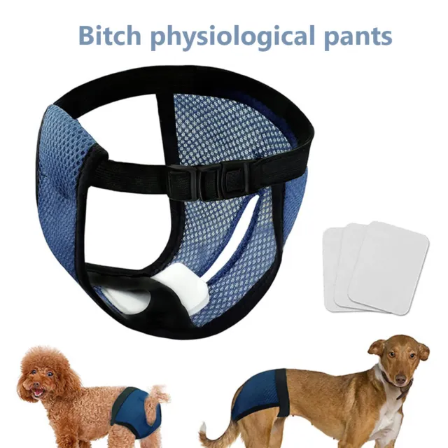 Dog Physiological Pants Diaper Sanitary Washable Female Dog Panties Underwear FR 3