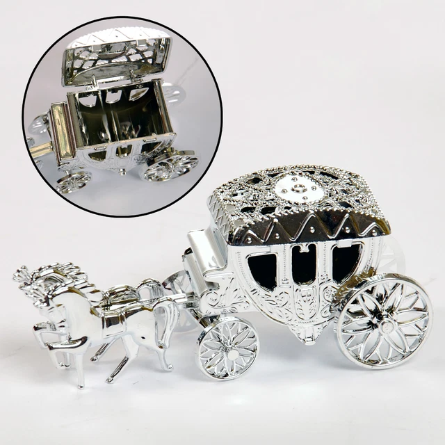 HOCHZEITSKUTSCHE DEKO KUTSCHE Silber Hochzeit Geschenk Geldgeschenk