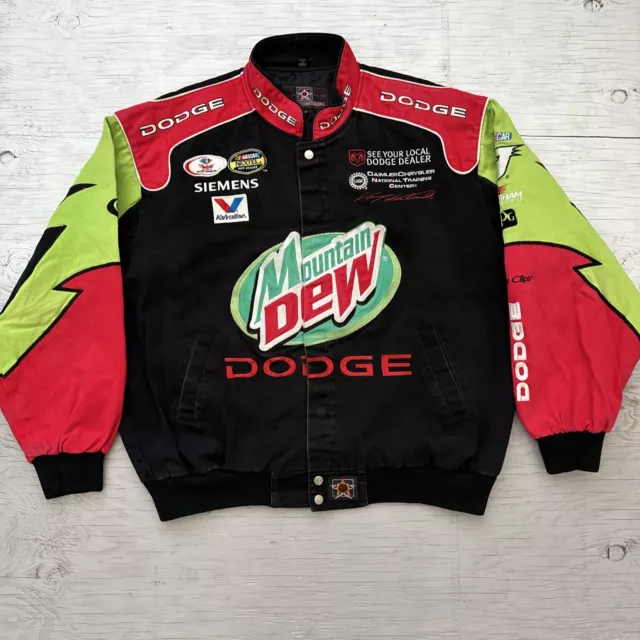 Vintage NASCAR JH Design Kasey Kahne Dodge Mountain Dew Nextel Racing Jacket 2XL