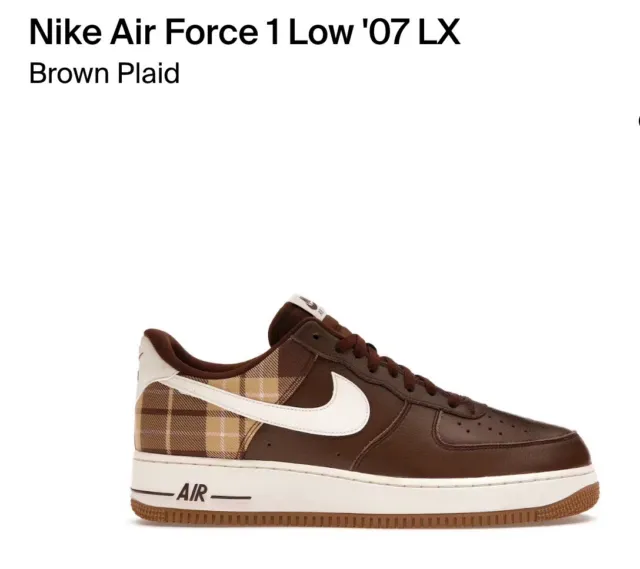 Nike Air Force 1 Low 07 LX Brown Plaid