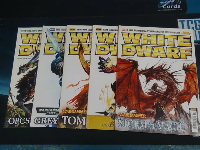 5 x White Dwarf Issues 375 - 379 - Warhammer Games Workshop - Great Condition