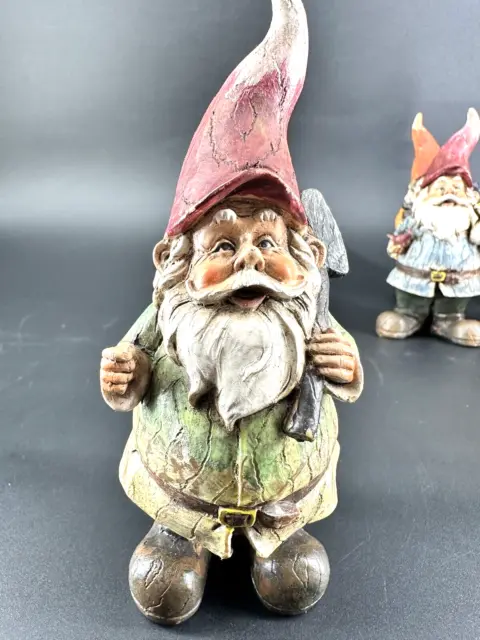 VTG GNOME Elf 6"  Fairy Garden Ornament indoor/outdoor Figure dwarf Light Green