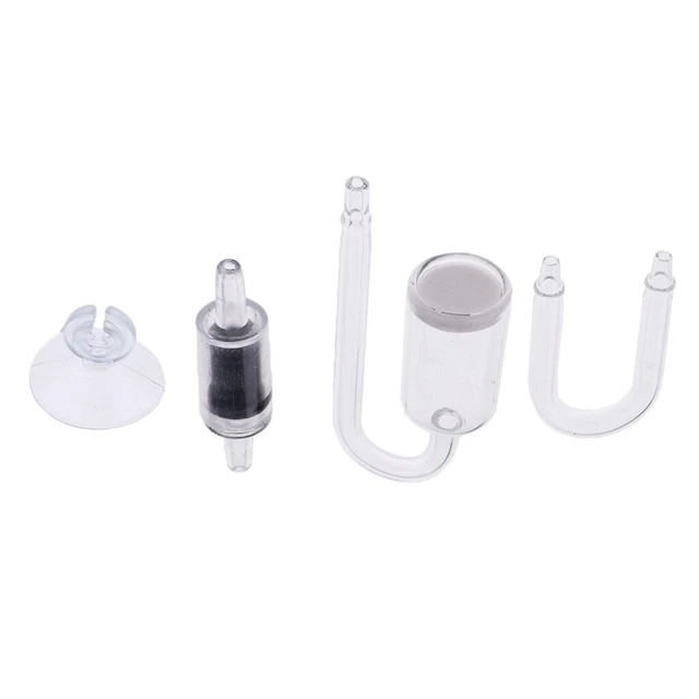 Set von 4 transparentem Fish Tank CO2 Diffusor Reaktor Zubehör für Aquarium
