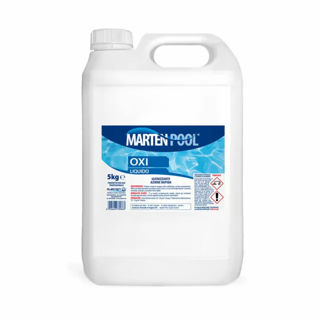 Ossigeno Attivo Acqua Clean Per Piscine 5Kg Azione Rapida Marten Pool OXI