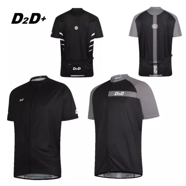 D2D pMax Men's Plus Size Short Sleeve Cycling Jersey - Reduced from £41.99