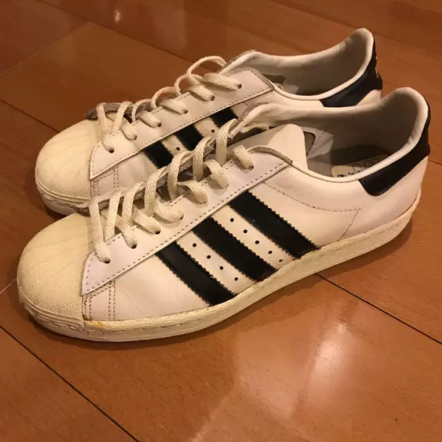 ADIDAS SUPERSTAR WHITE Made In France Black .5Cm / Original