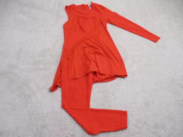 Nike Custom Athlete Tennis Dress One Leg One Arm Orange-Red (see measurements)