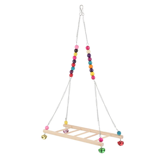 Haustierspielzeug Papageienkletterleiter Holz Vogel Kaut Spielzeug Vogelkäfig