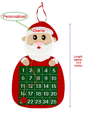 Calendario de Adviento de Navidad Santa Claus personalizado para niños*