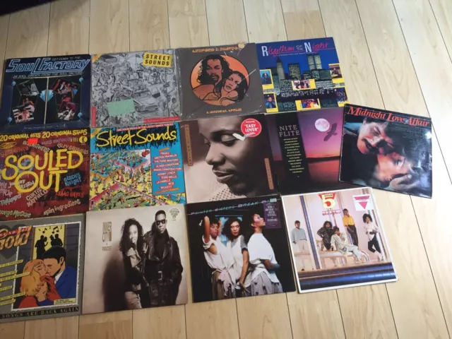 Job Lot 13 x Soul/R & B/Disco/Techno/Dance 70s/80s Vinyl Albums..vgc.