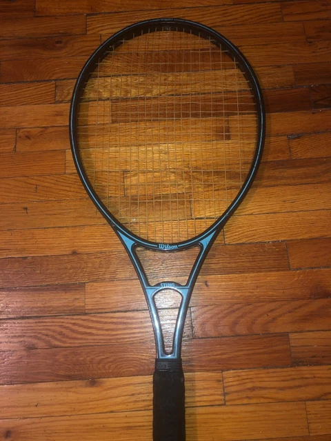 Raquette De Tennis Wilson Sting 2 Graphite - Taille Midsize, Poignée Cuir 4 1/2, Occasion