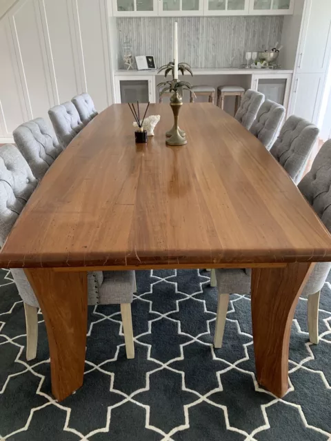 Stunning Timber Wood 8-10 Seater Dining Table Hamptons Style Boardroom