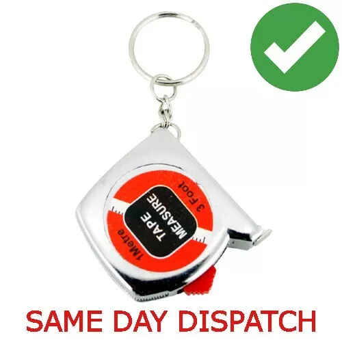 Mini Portable Tape Measure Keyring 1M 3 foot Gadget UK Seller