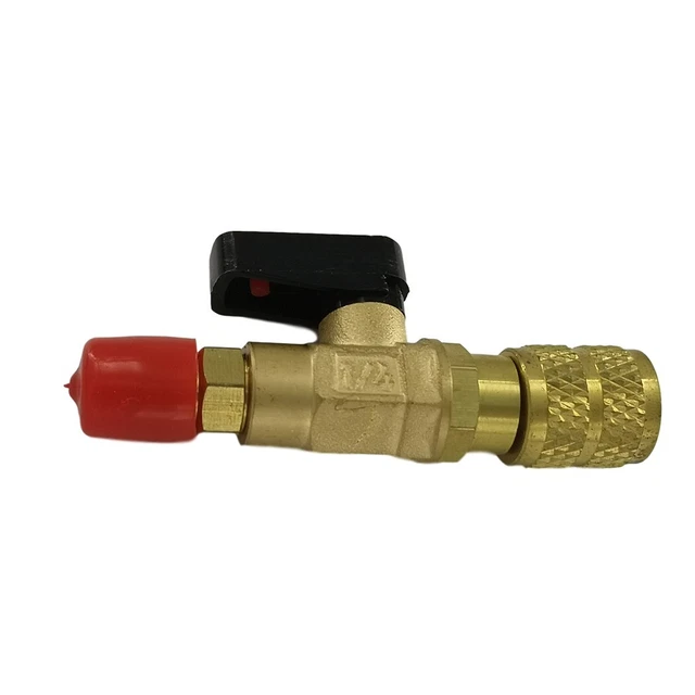 Vanne D'arrêt En Laiton 1/4 ACME F X 5/16 SAE M - Pour Bouteilles Recyclables R32 - Valve à Bille