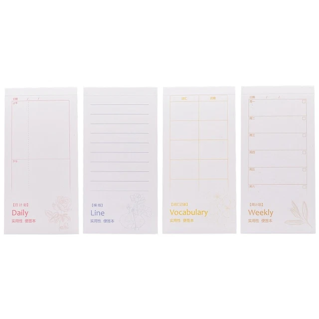 Portable Schedule Notebook To-Do-List Memo Pad for Home Office School 50 Sheets