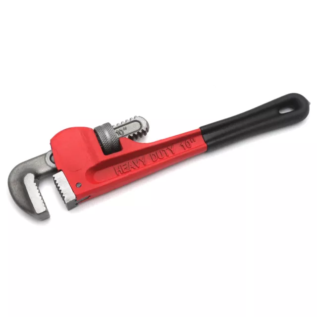 10in Cast Iron Straight Pipe Wrench Heavy Duty Adjustable Spanner Dipped Handle