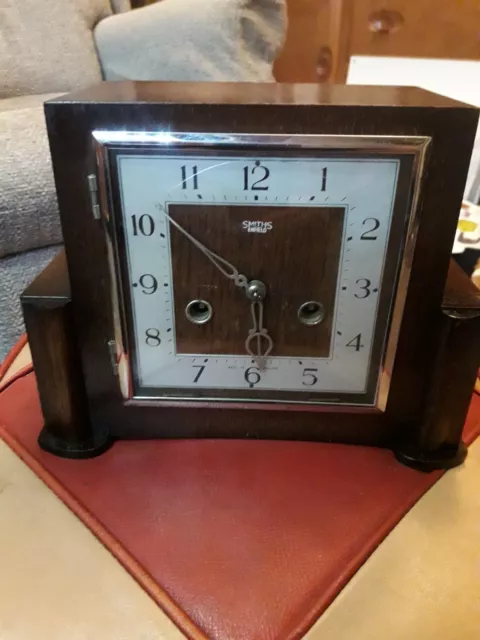 Antique Art Deco Smiths Mantel Clock In Good Original Condition & Working Order