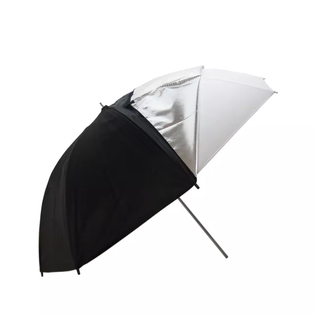 Parapluie Studio Reflecteur Diffuseur Détaché DynaSun UR05 2en1 Argent/Blanc 109