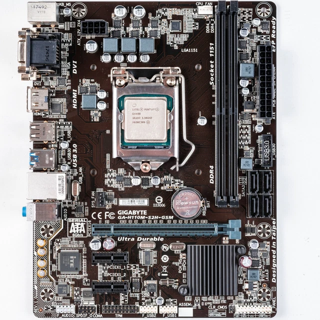 PLACA MADRE GIGABYTE GA-H110M-S2H-GSM LGA1151 MicroATX DDR4 Intel