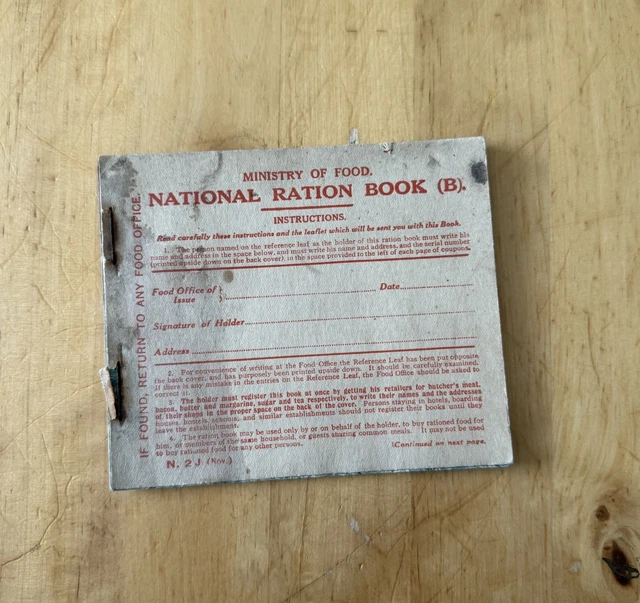 RARE WW1 NATIONAL Ration Book (un-used) complete no pages missing £16. ...