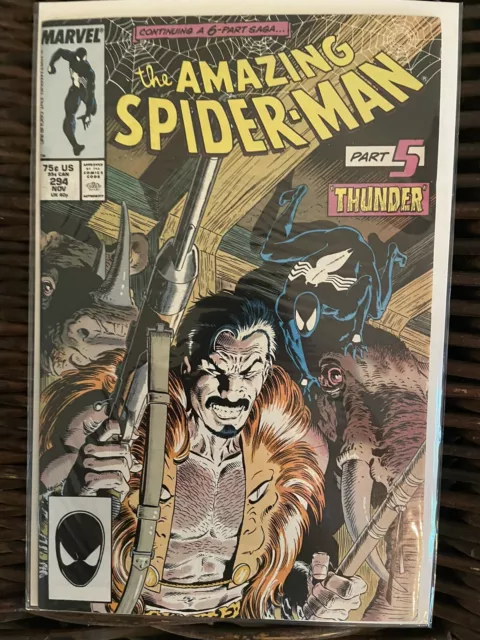 Amazing Spider-man # 294. NM Marvel Comics 1987 Death Of Kraven The Hunter Key