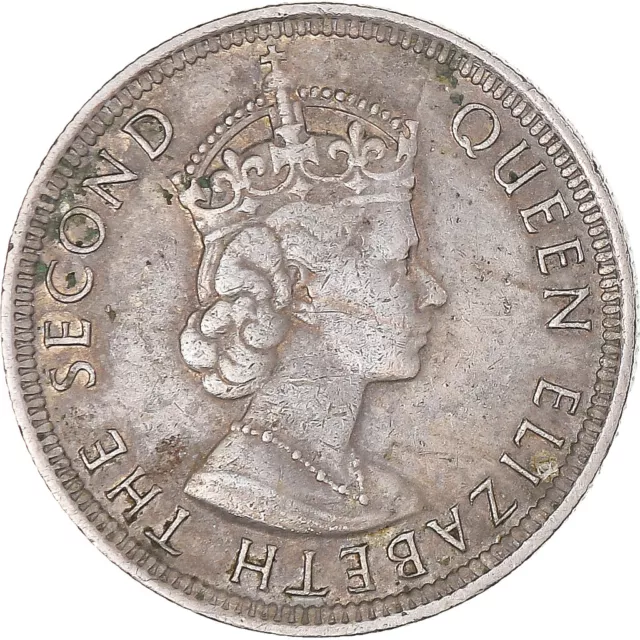 [#131351] Coin, Mauritius, Elizabeth II, 1/4 Rupee, 1975, AU, Copper-nickel, KM: