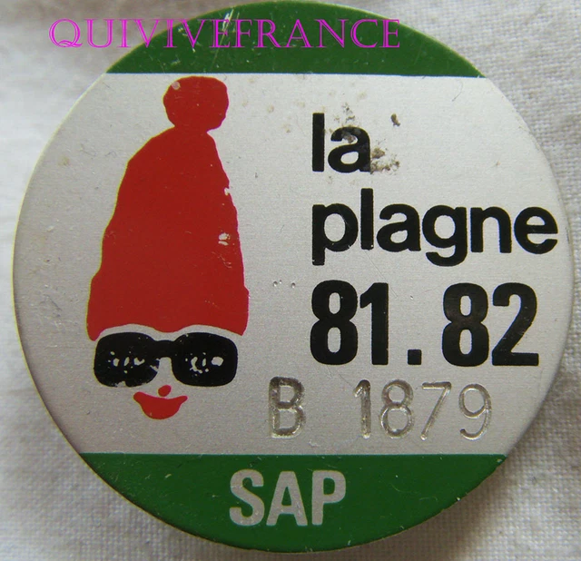 Pin's SKI SAP LA PLAGNE Saison 1992-93 - Insigne Collection Ski - Édition Club Français