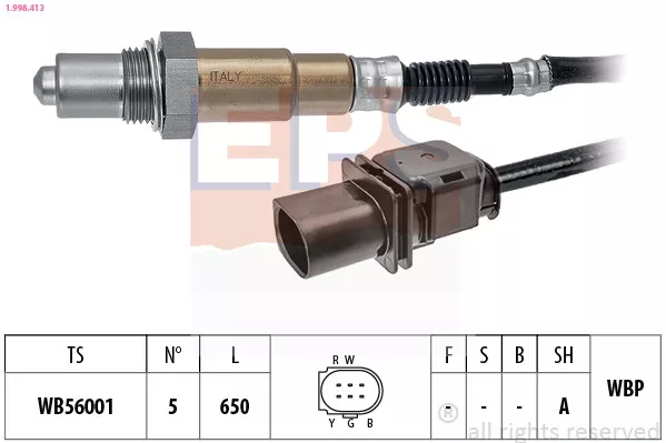 1.998.413 EPS Lambdasonde für ,ALFA ROMEO,AUDI,FORD,HYUNDAI,IVECO,KIA,NISSAN,POR