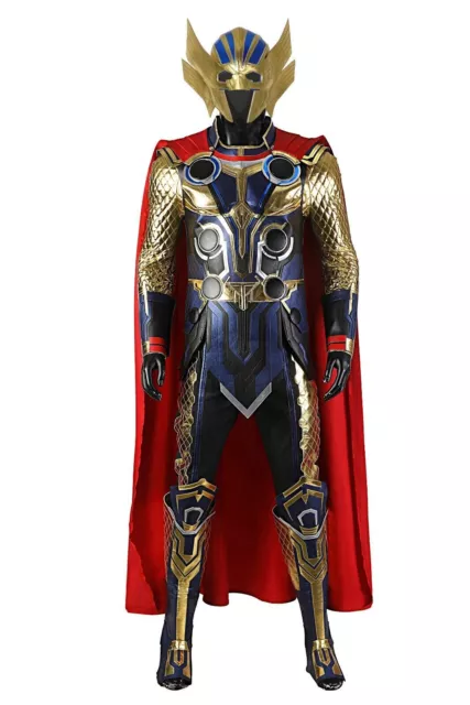 Costume de Thor 4 Love and Thunder, tenue d'Halloween + masque de tête