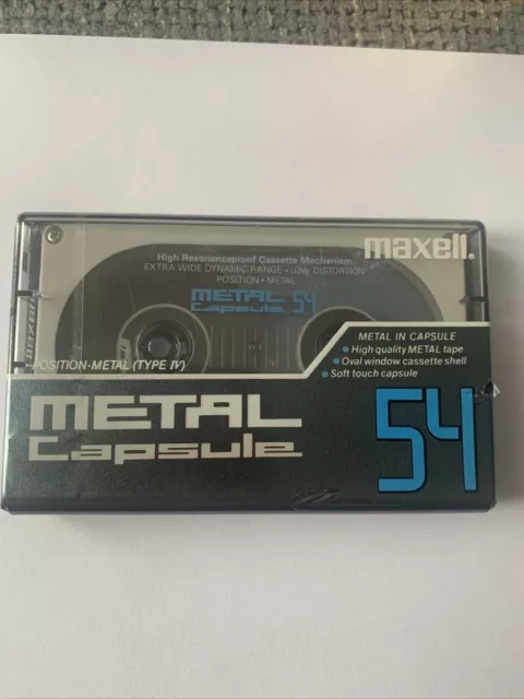 Maxell Metall KAPSEL 54 Typ IV leere Kassette Band werkseitig versiegelt