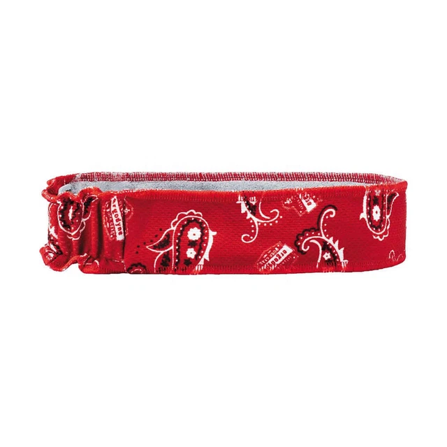 CHILL-ITS BY ERGODYNE 6605 Headband,Red,One Size,Terrycloth