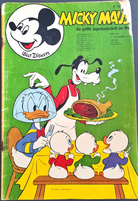 Micky Maus  Heft Nr.46 mit SB+GS+Beilage 1972 (225
