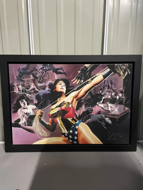 Alex Ross Limited Edition Canvas DC Wonder Woman Defender of Truth COA 113/195